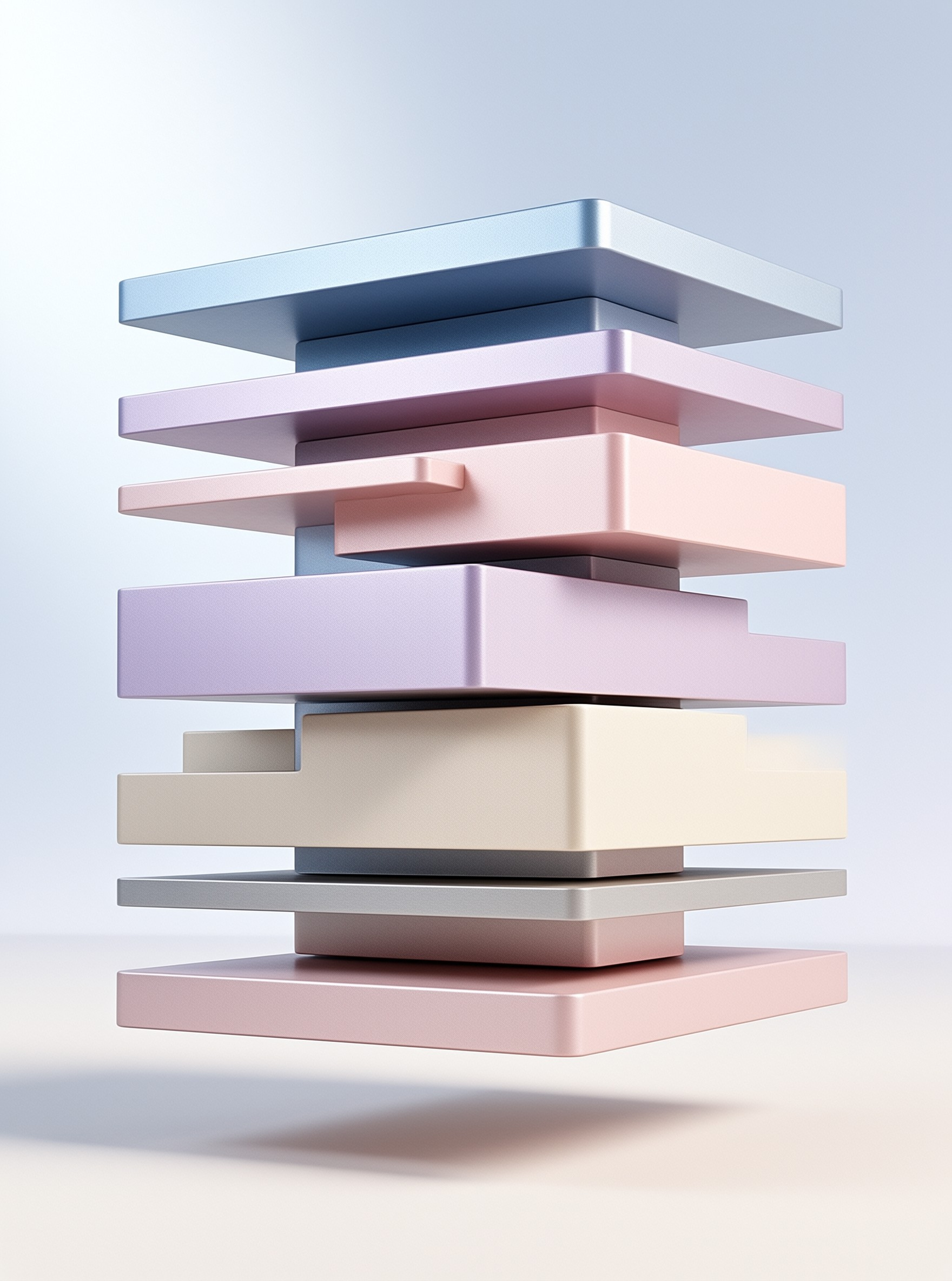 Pastel Geometric Stack