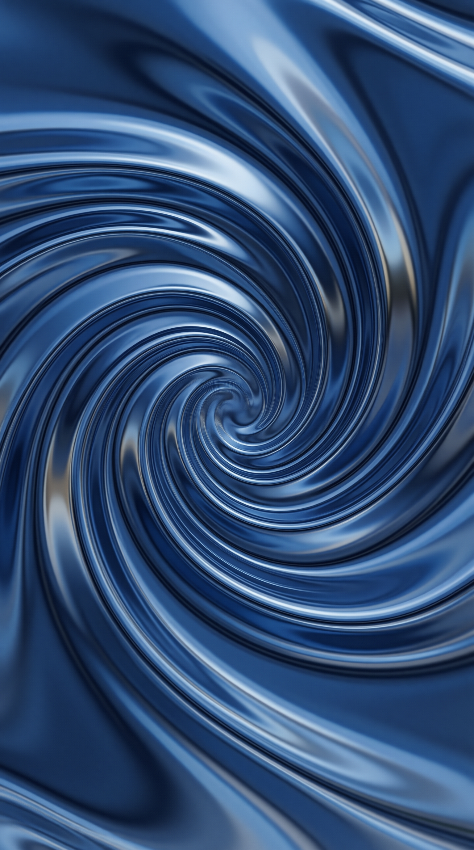 Abstract Blue Liquid Swirl