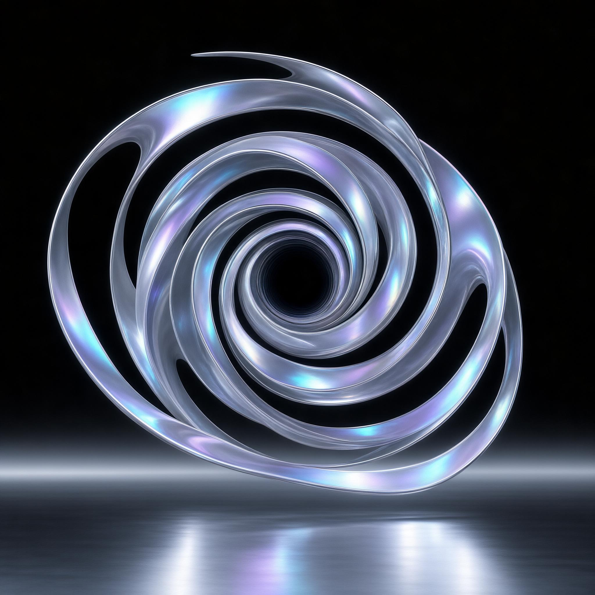 Iridescent Spiral Sculpture