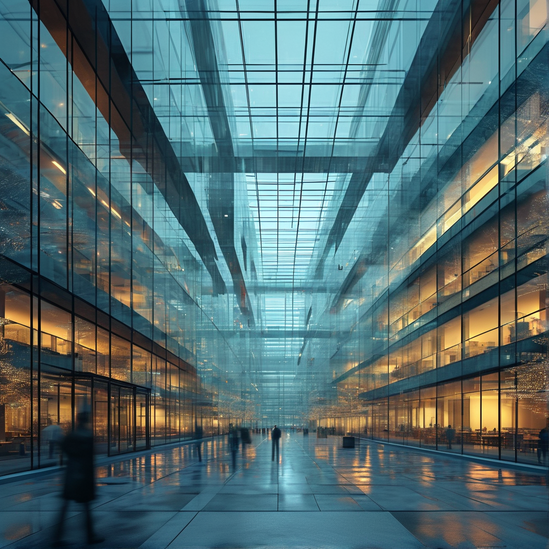 Futuristic Glass Atrium
