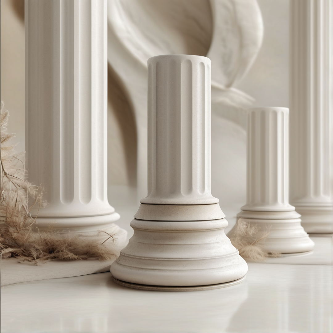 Minimalist White Columns
