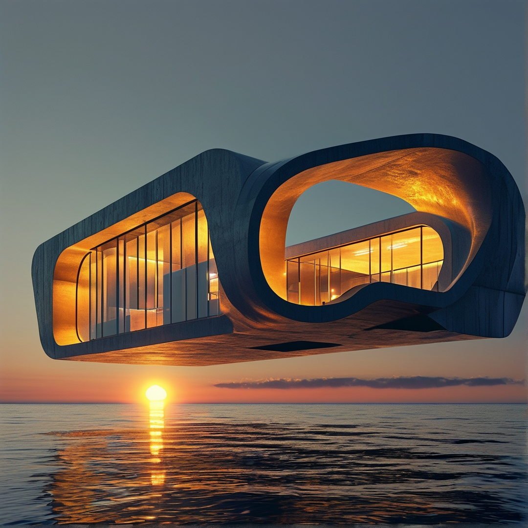 Surreal Floating Architecture