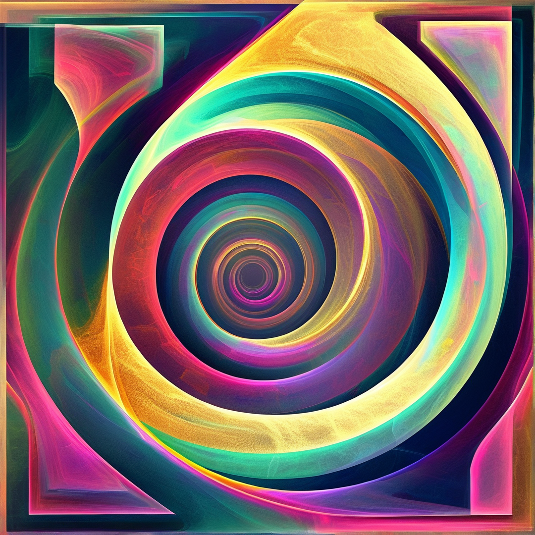 Psychedelic Neon Spiral