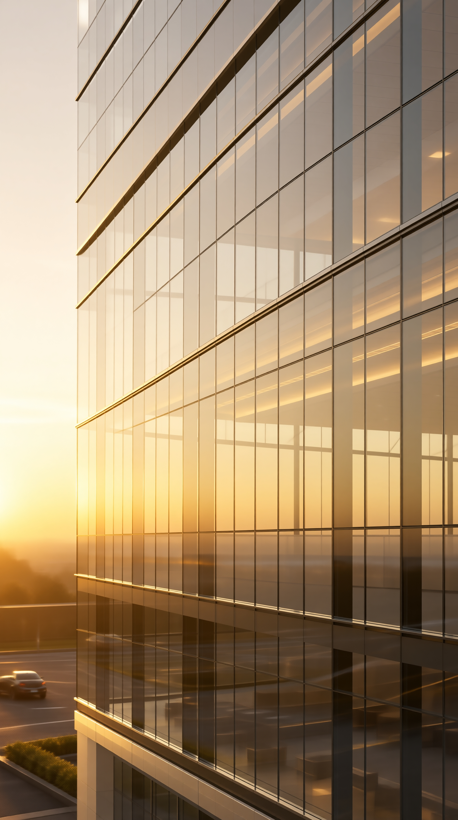 Glass Building at Golden Hour