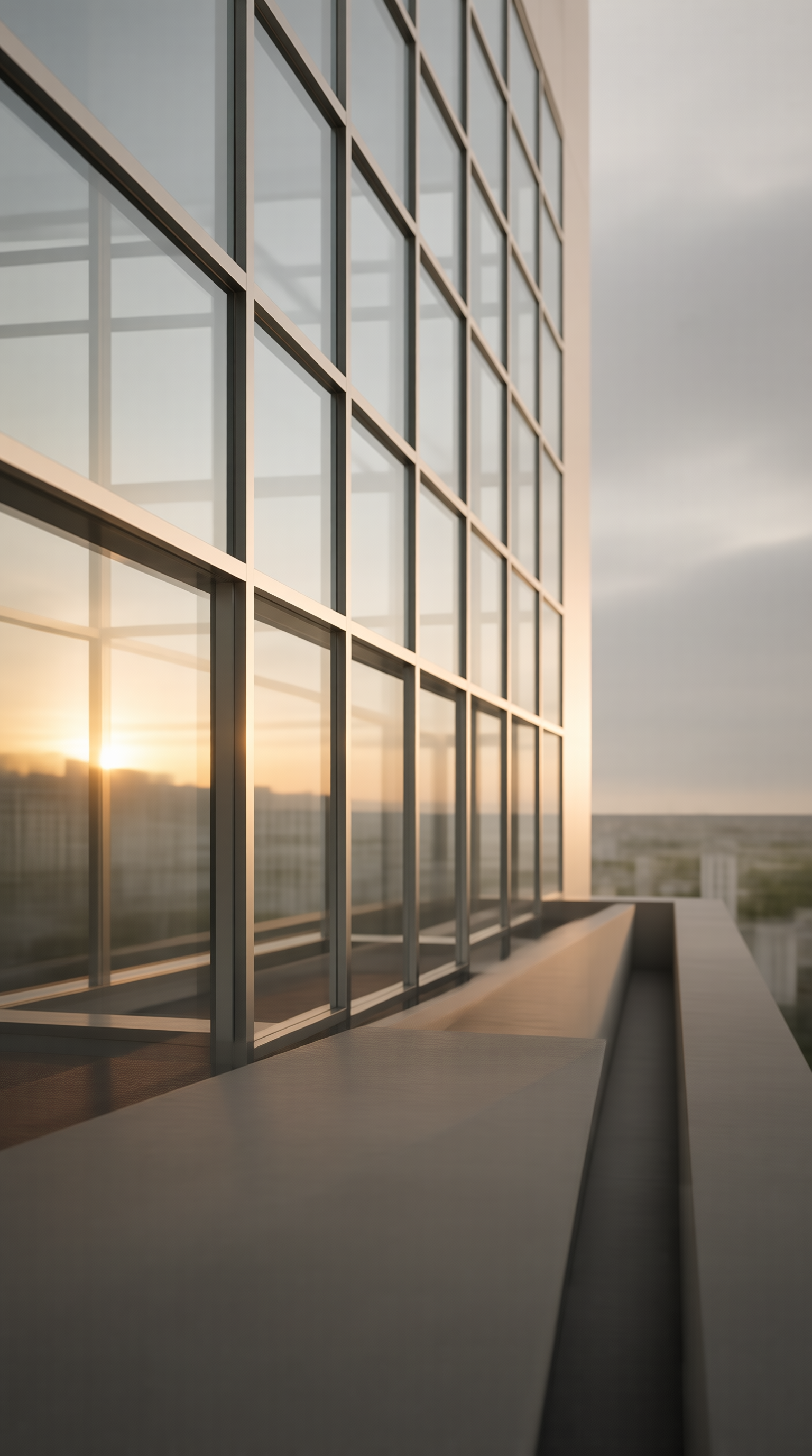 Glass Facade at Golden Hour