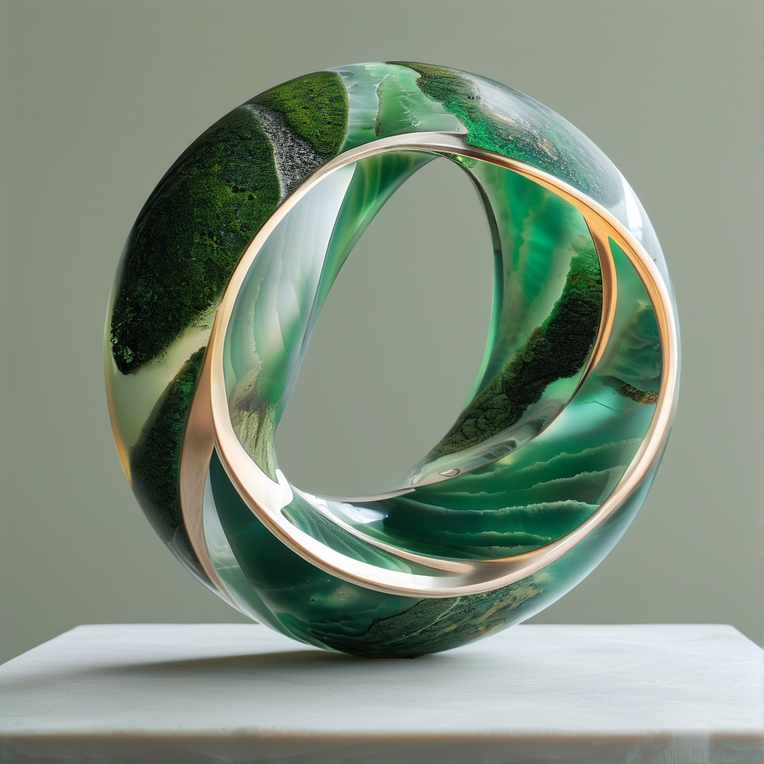 Twisted Green Sculpture