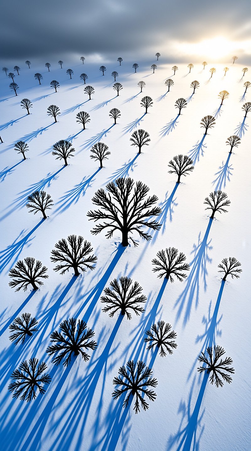 Winter Trees and Shadows