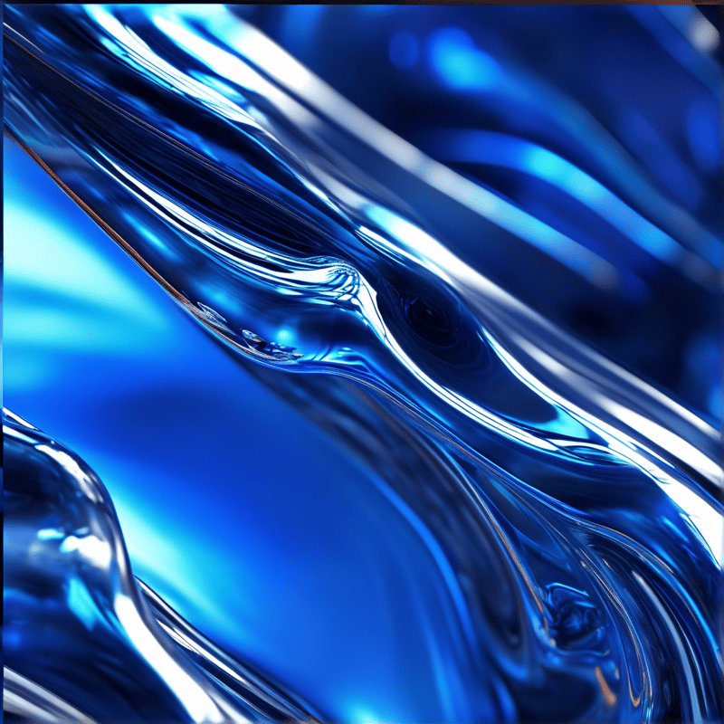 Abstract Blue Liquid Flow