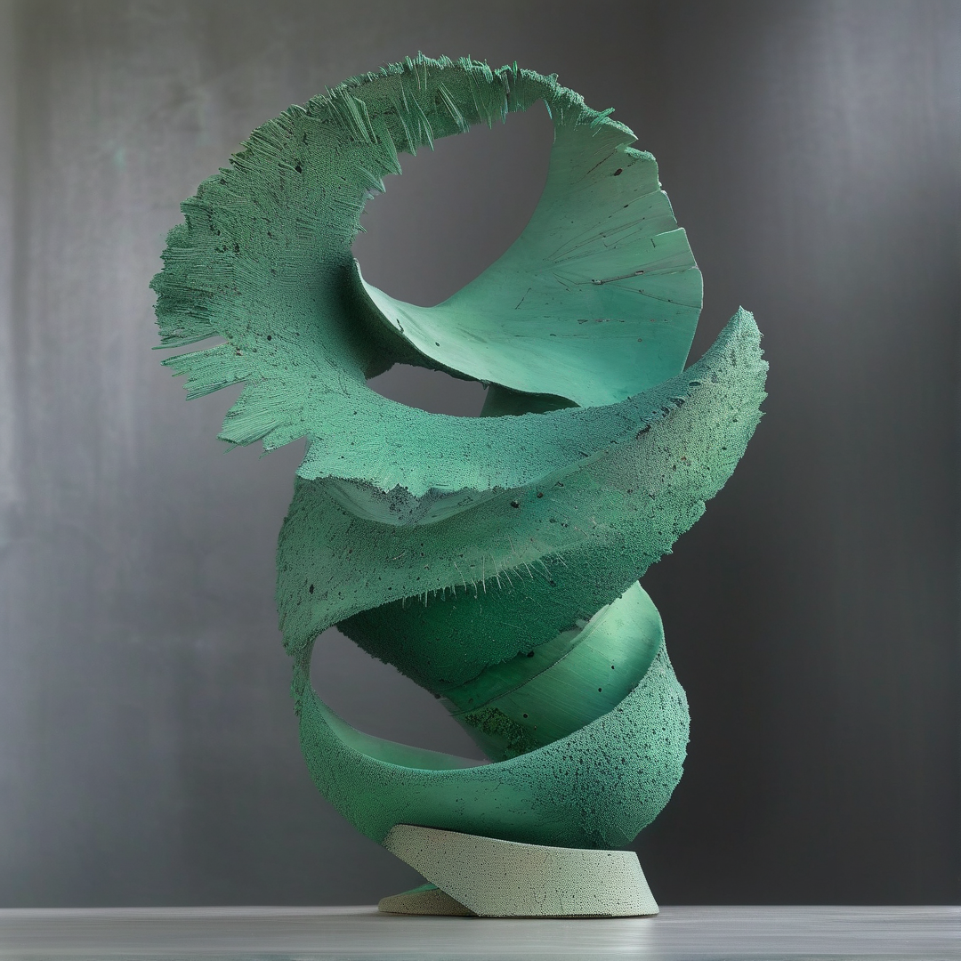 Green Spiral Sculpture