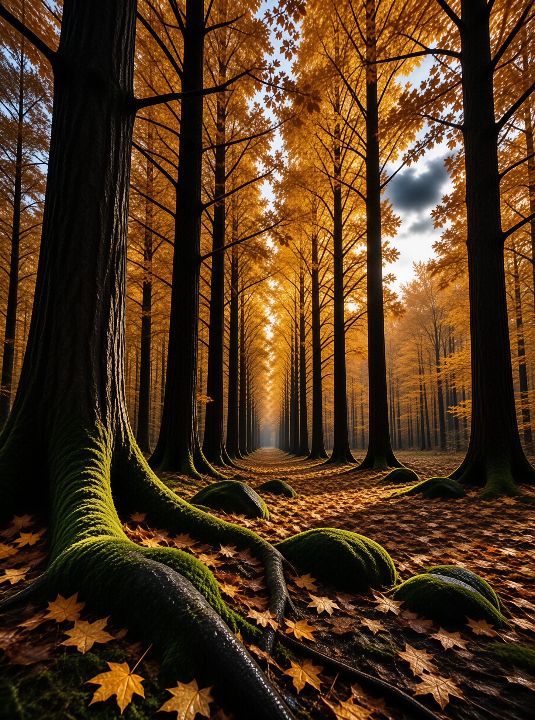 Golden Autumn Forest