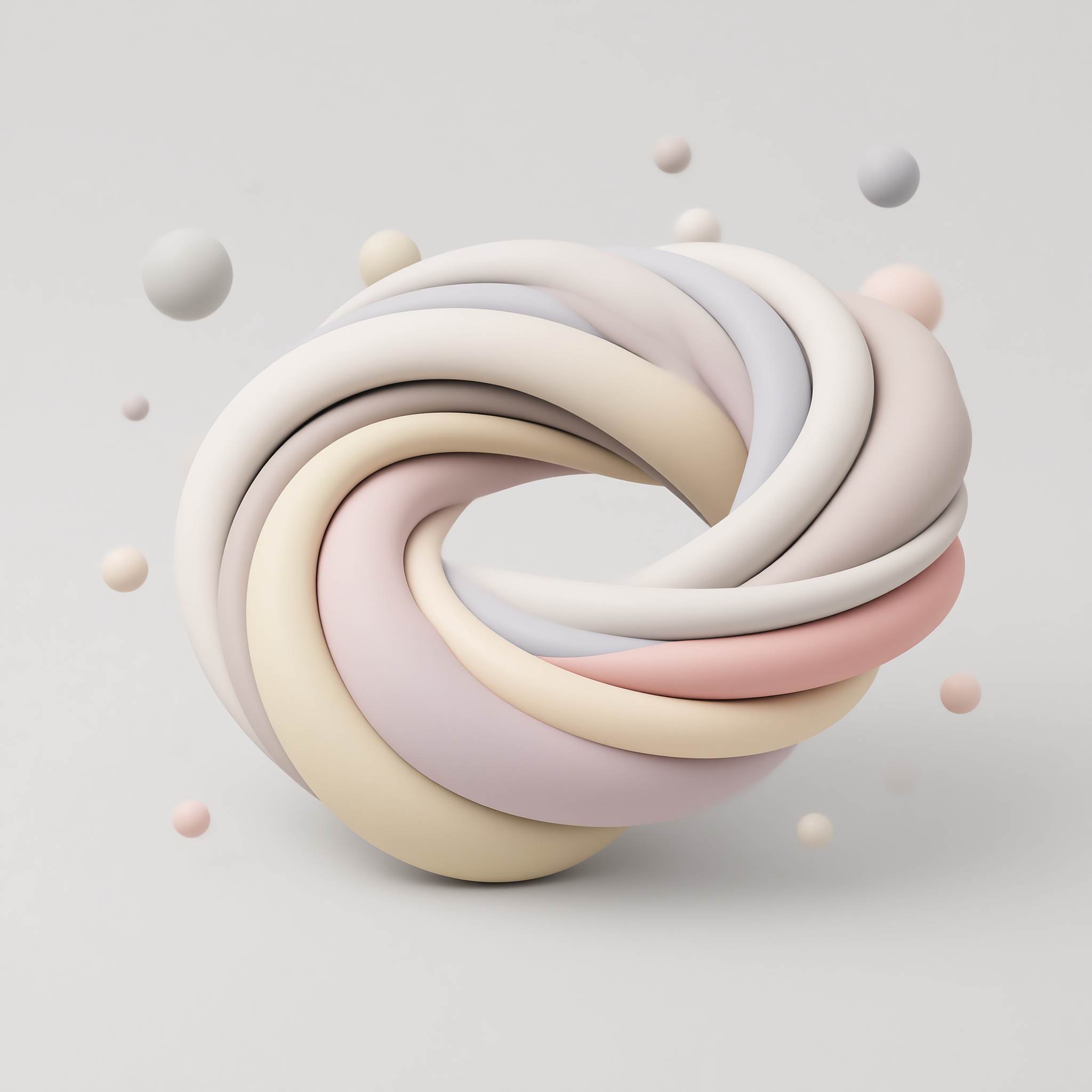 Pastel Torus Knot — Soft Clay Study