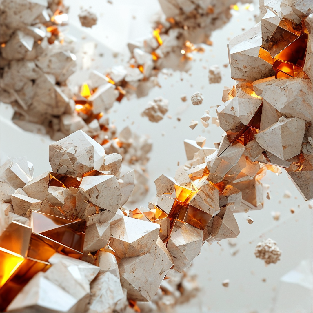 Faceted Amber Crystals