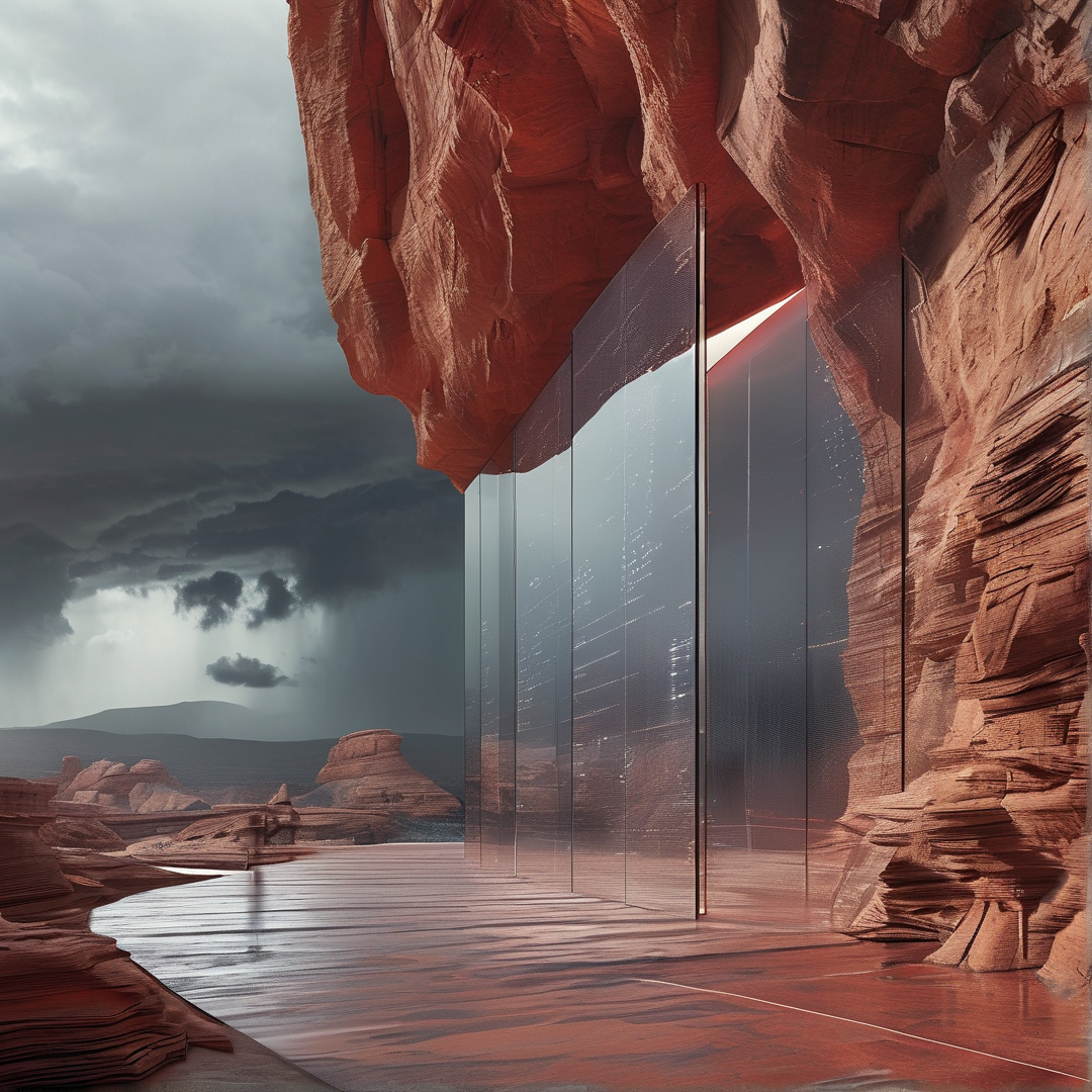 Glass Panels in Red Canyon