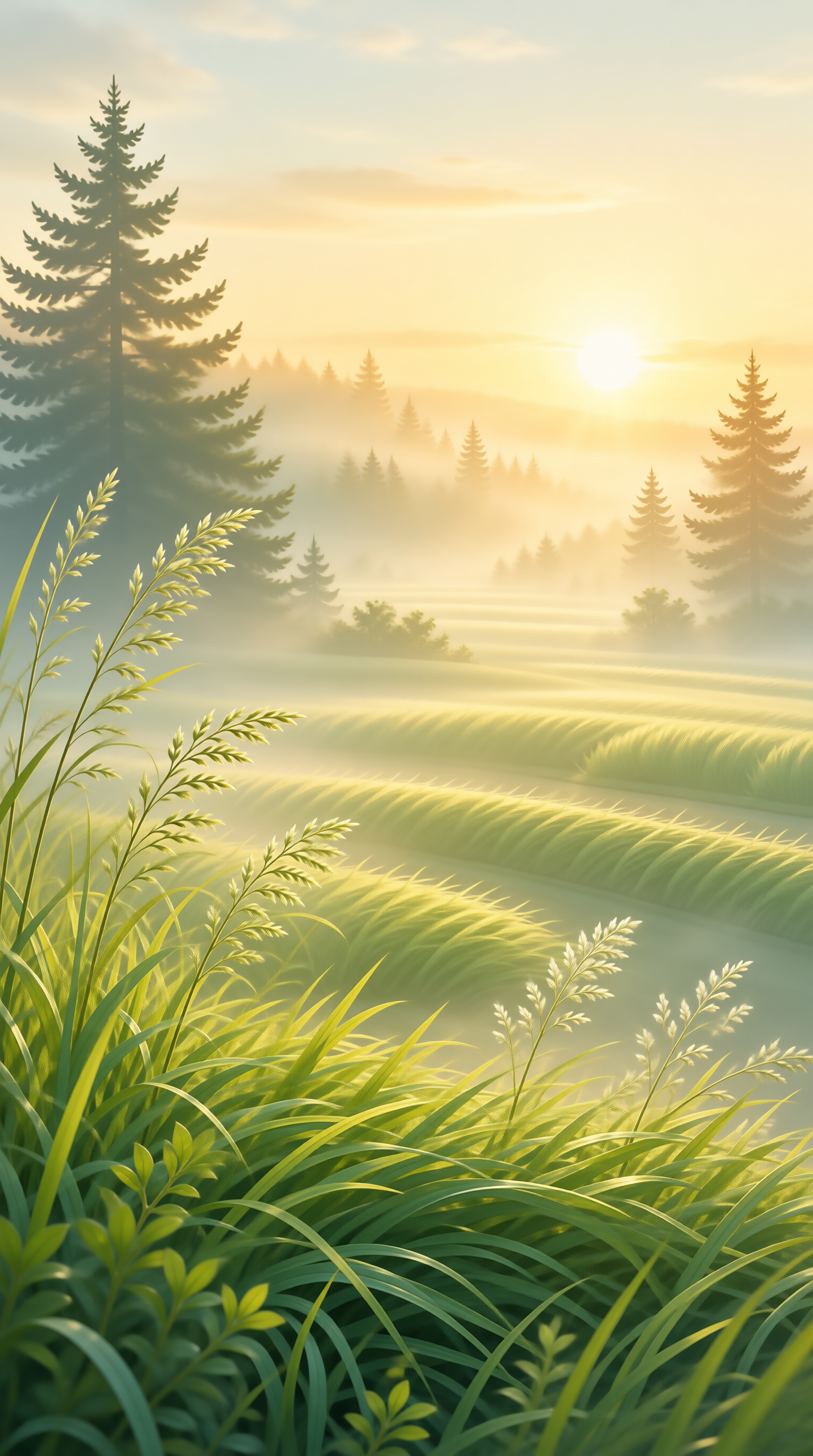 Misty Forest Sunrise