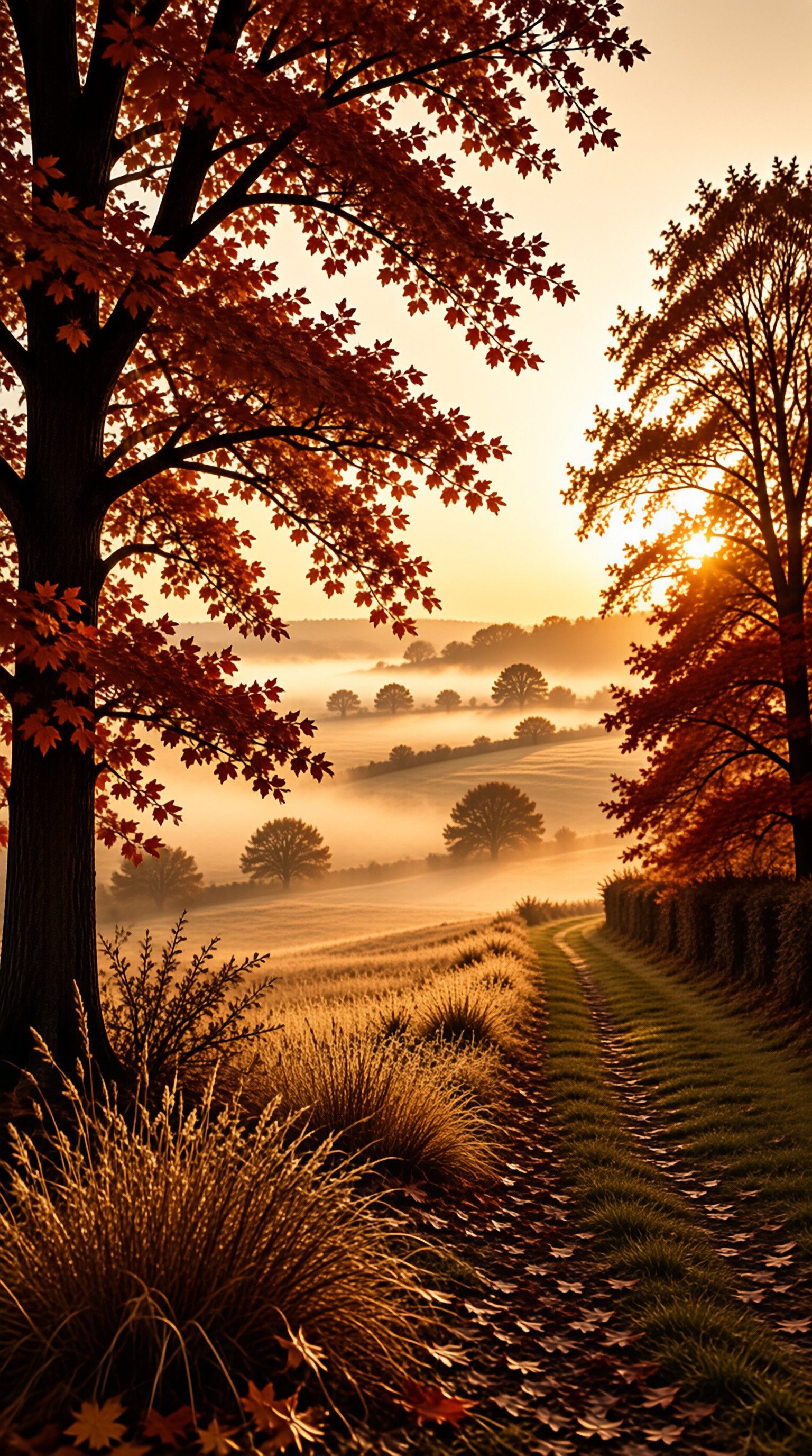 Misty Autumn Dawn