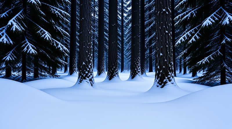 Snowy Forest Night