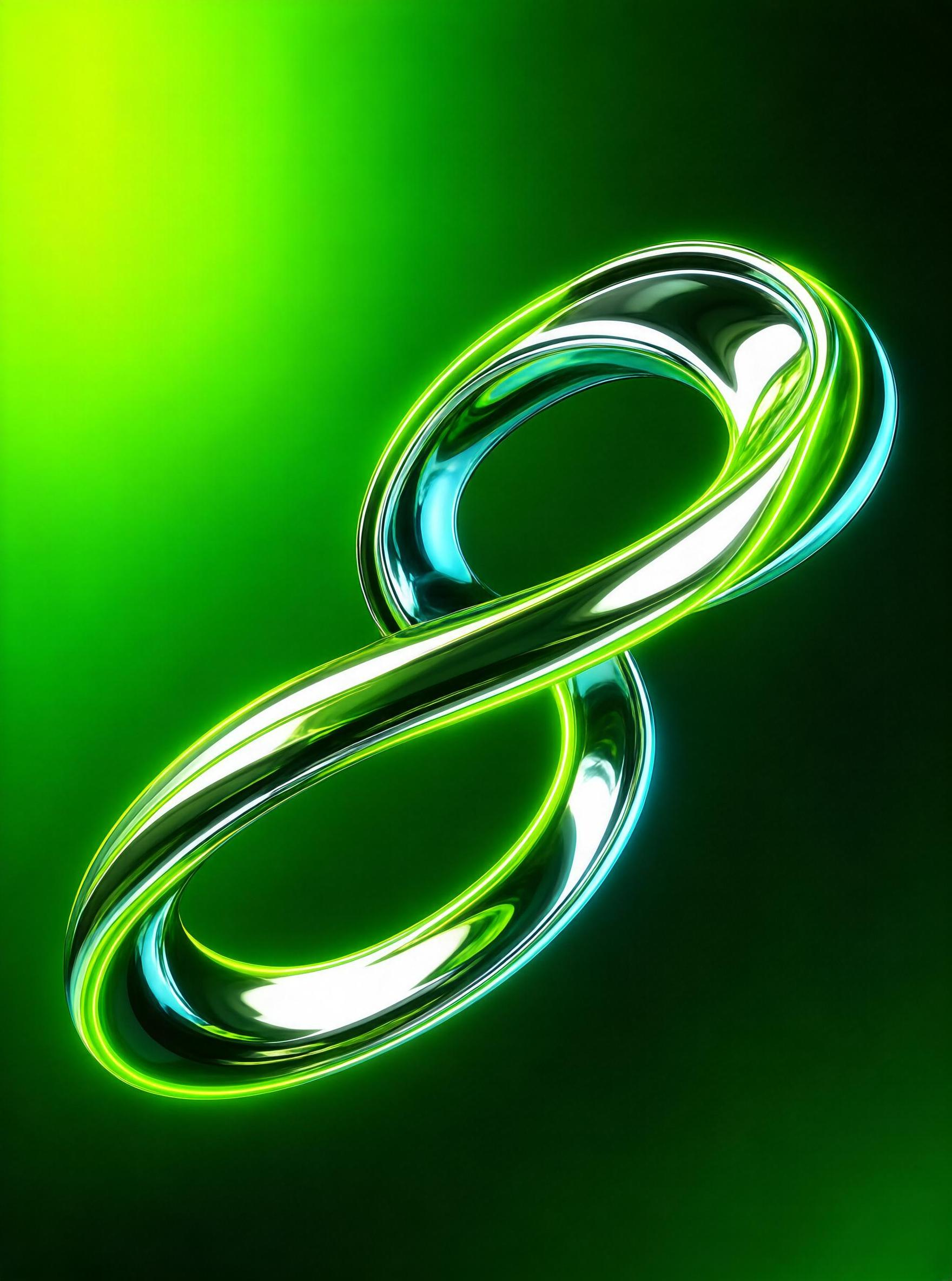 Glowing Green Infinity