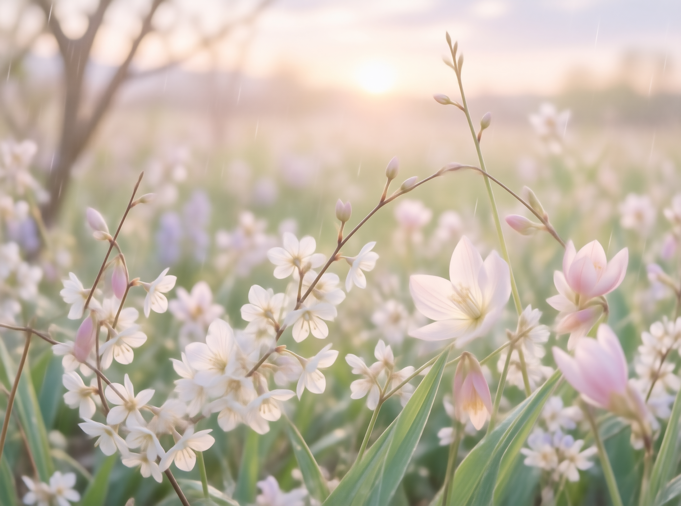 Sunlit Meadow Blossoms