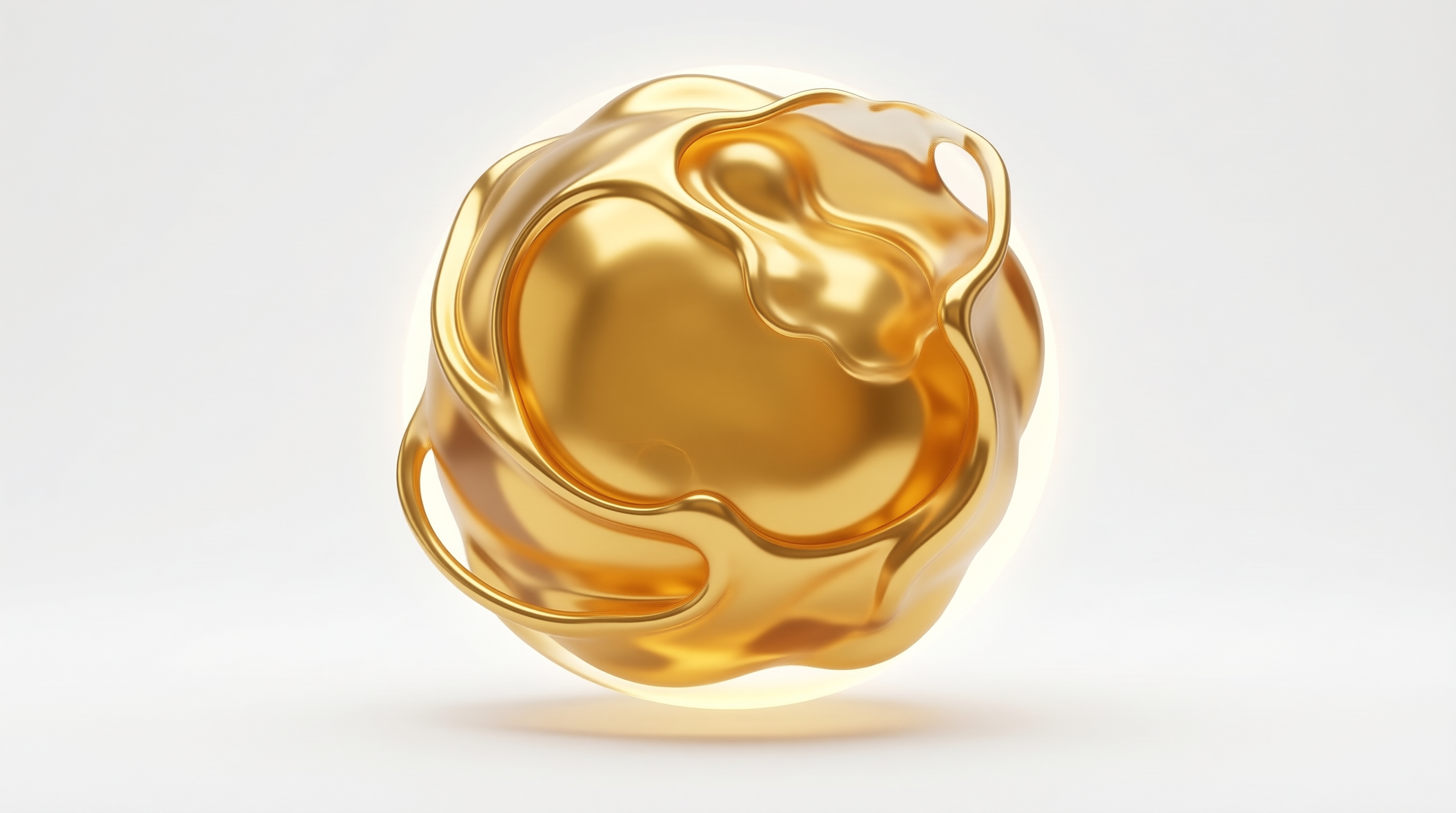 Abstract Golden Liquid