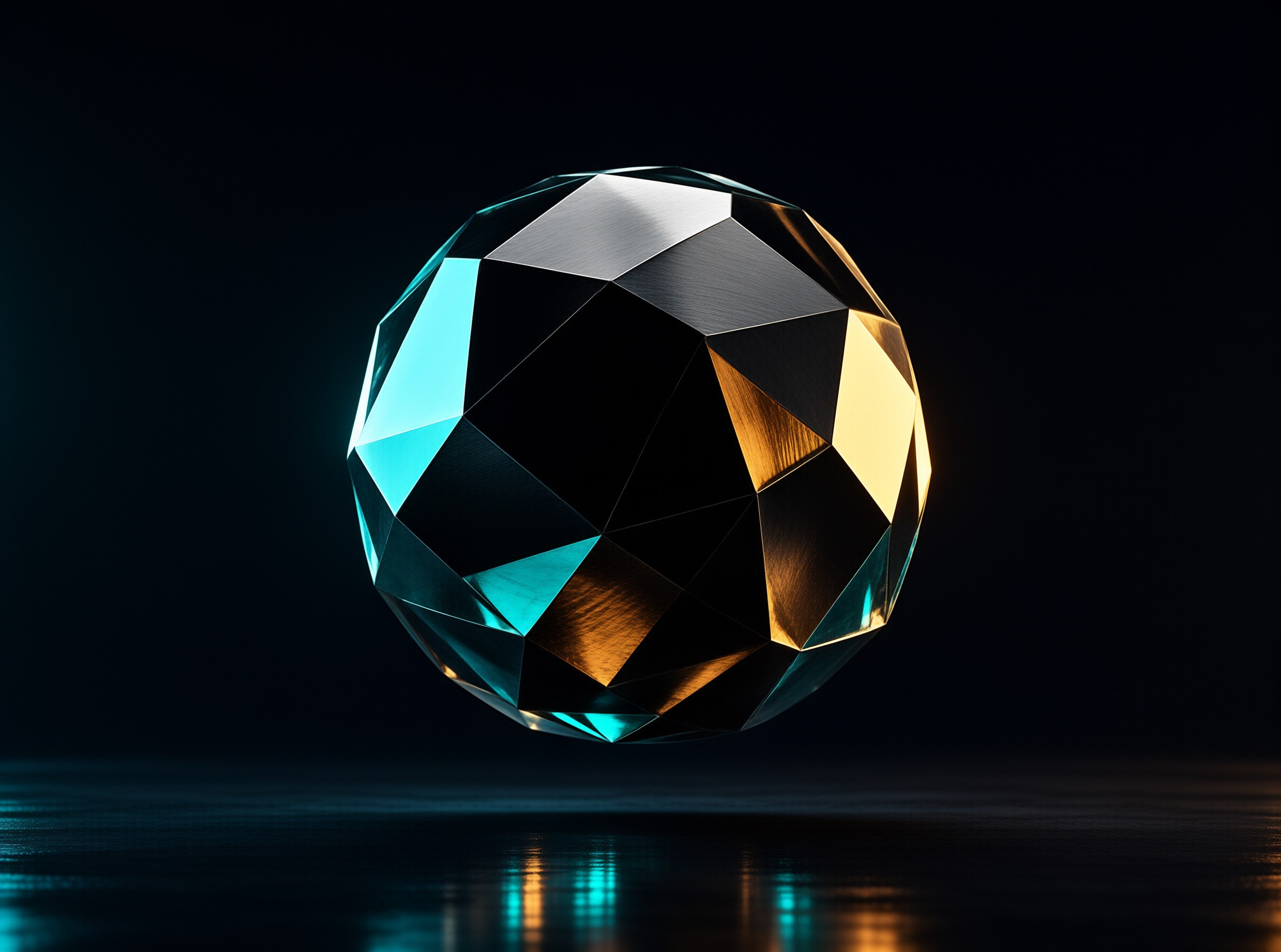 Faceted Metallic Sphere