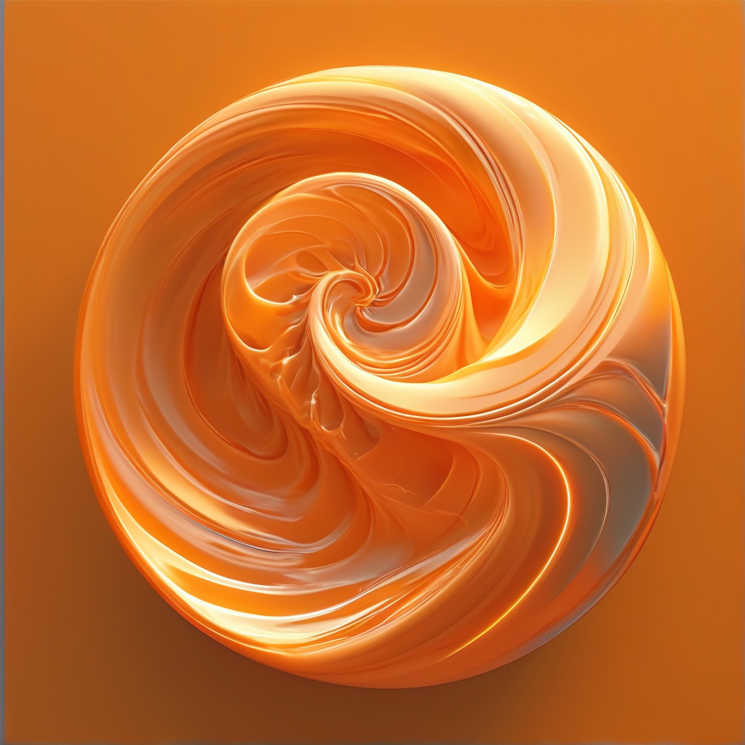Orange Swirling Sphere