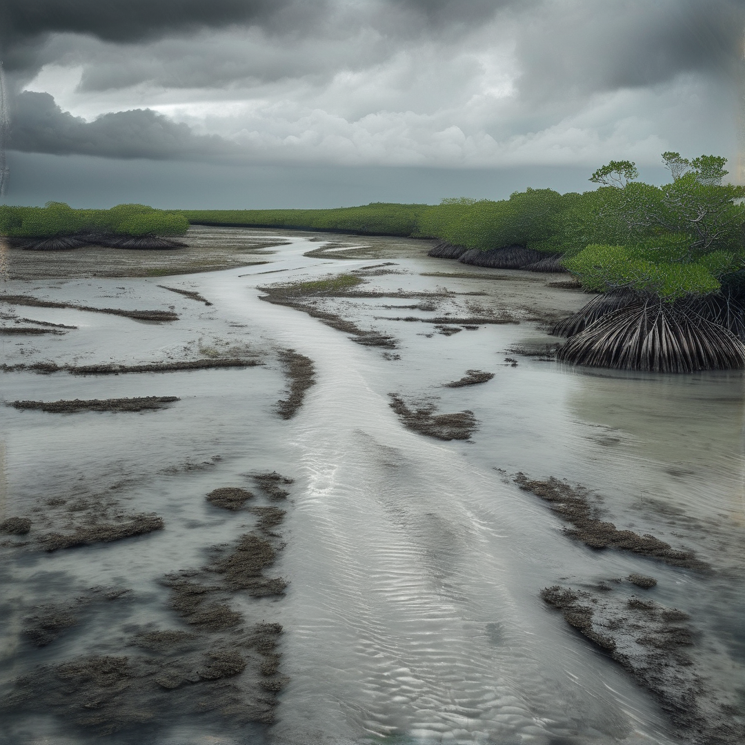 Stormy Mangrove Tidal Channel