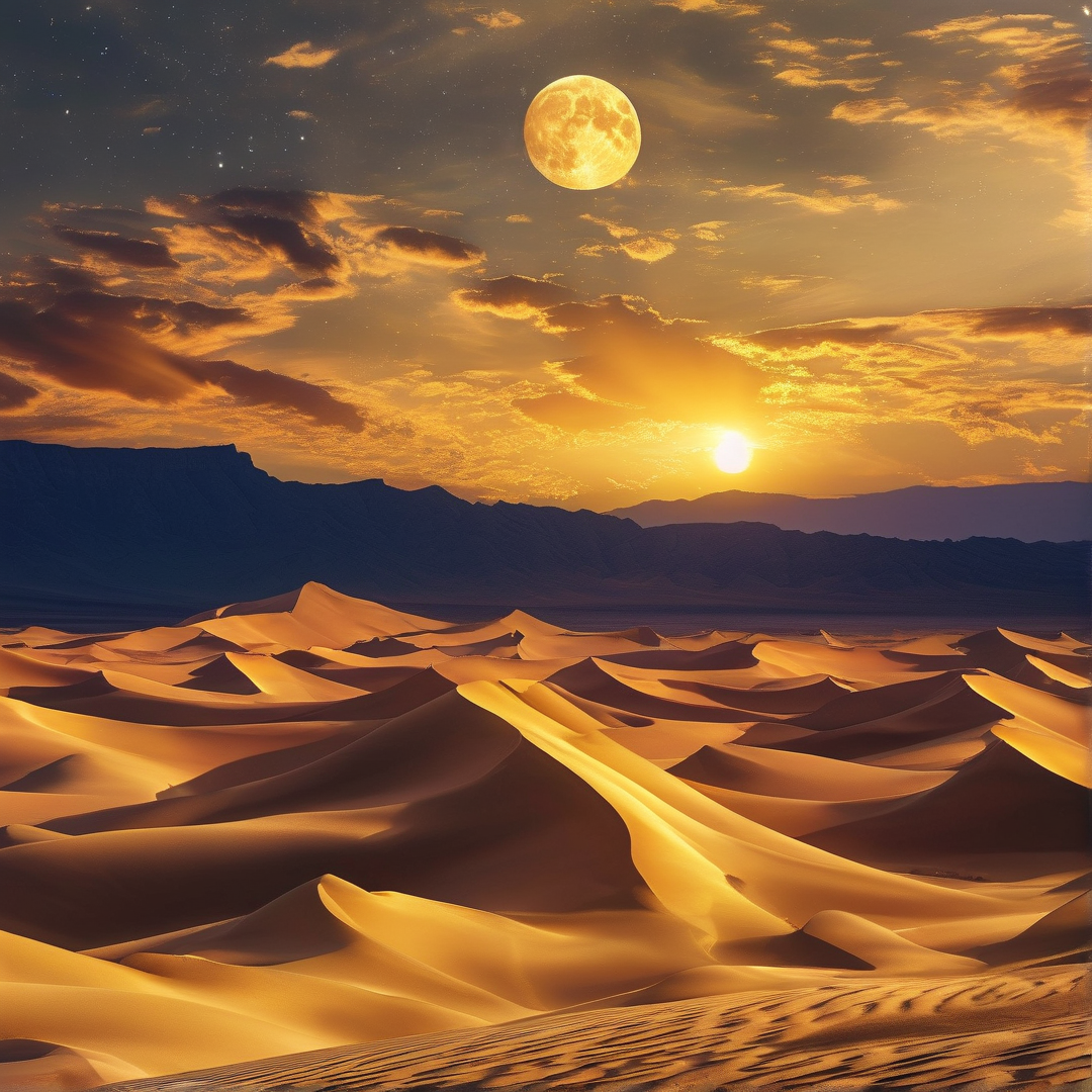 Golden Desert Sunset
