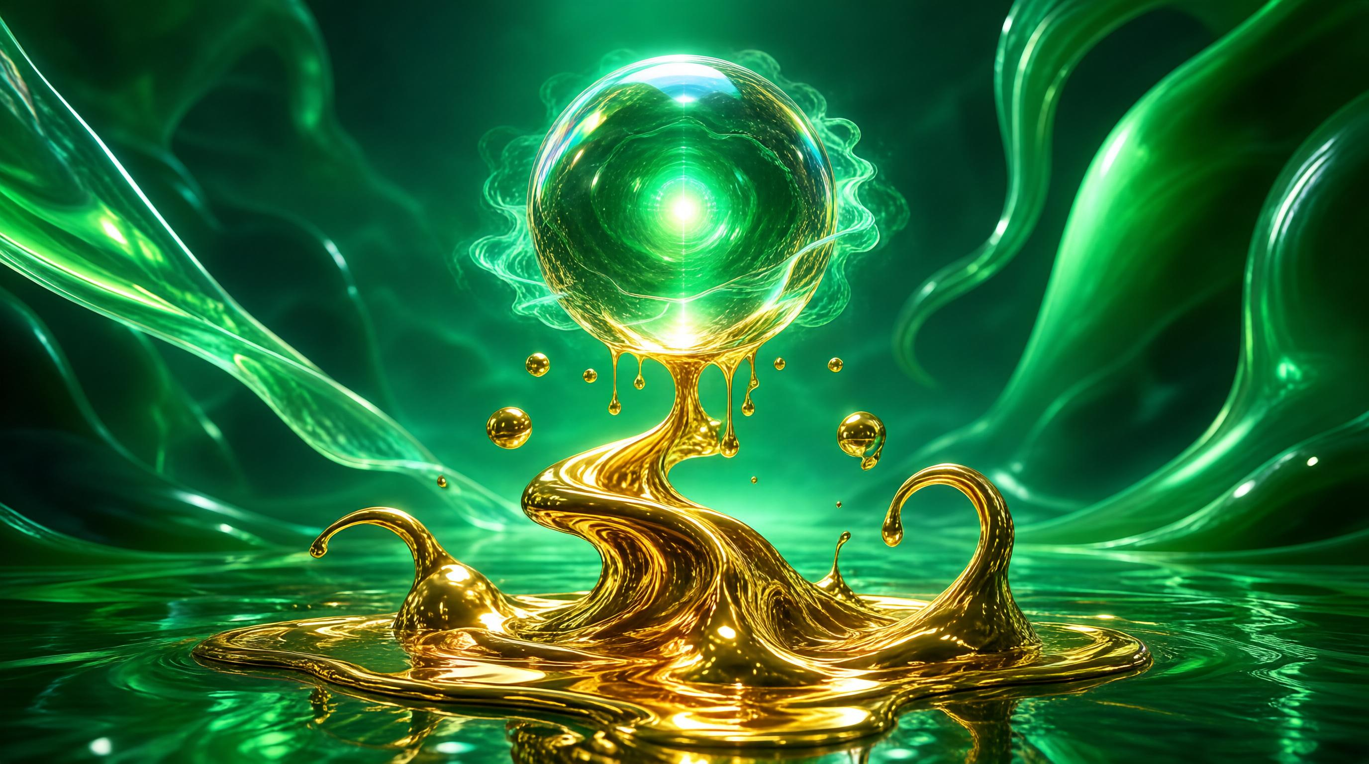 Green Orb and Liquid Gold