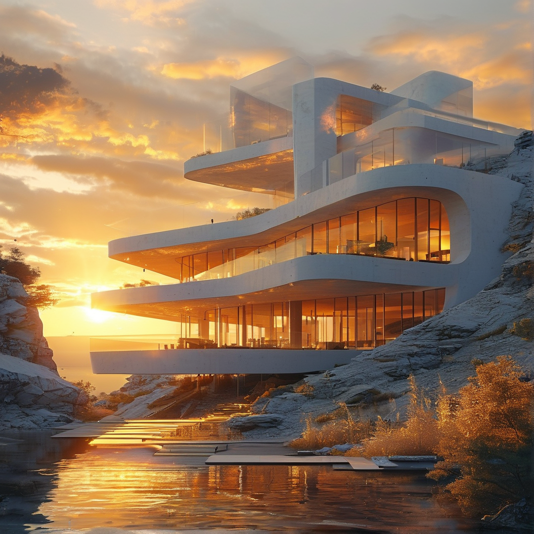 Futuristic Cliffside Villa