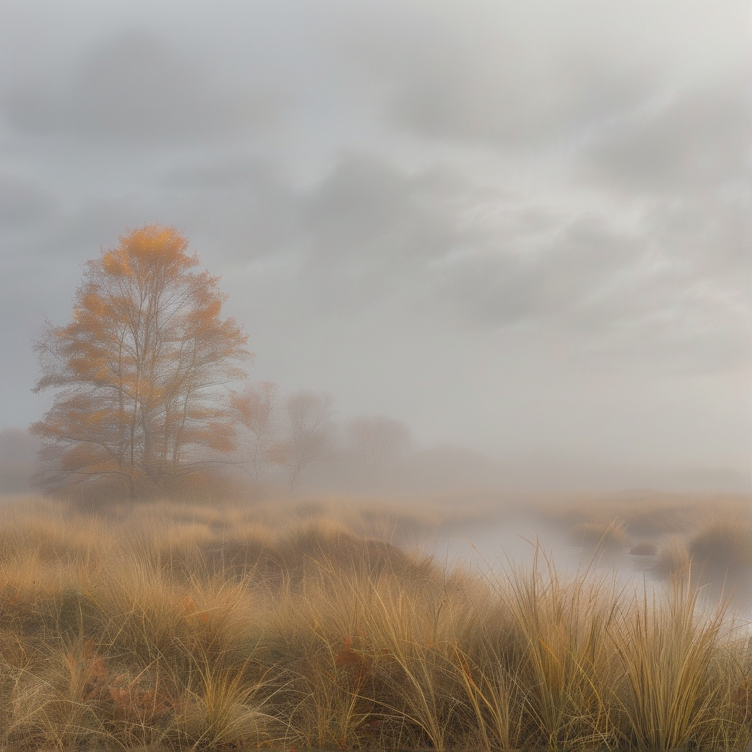Misty Autumn Landscape