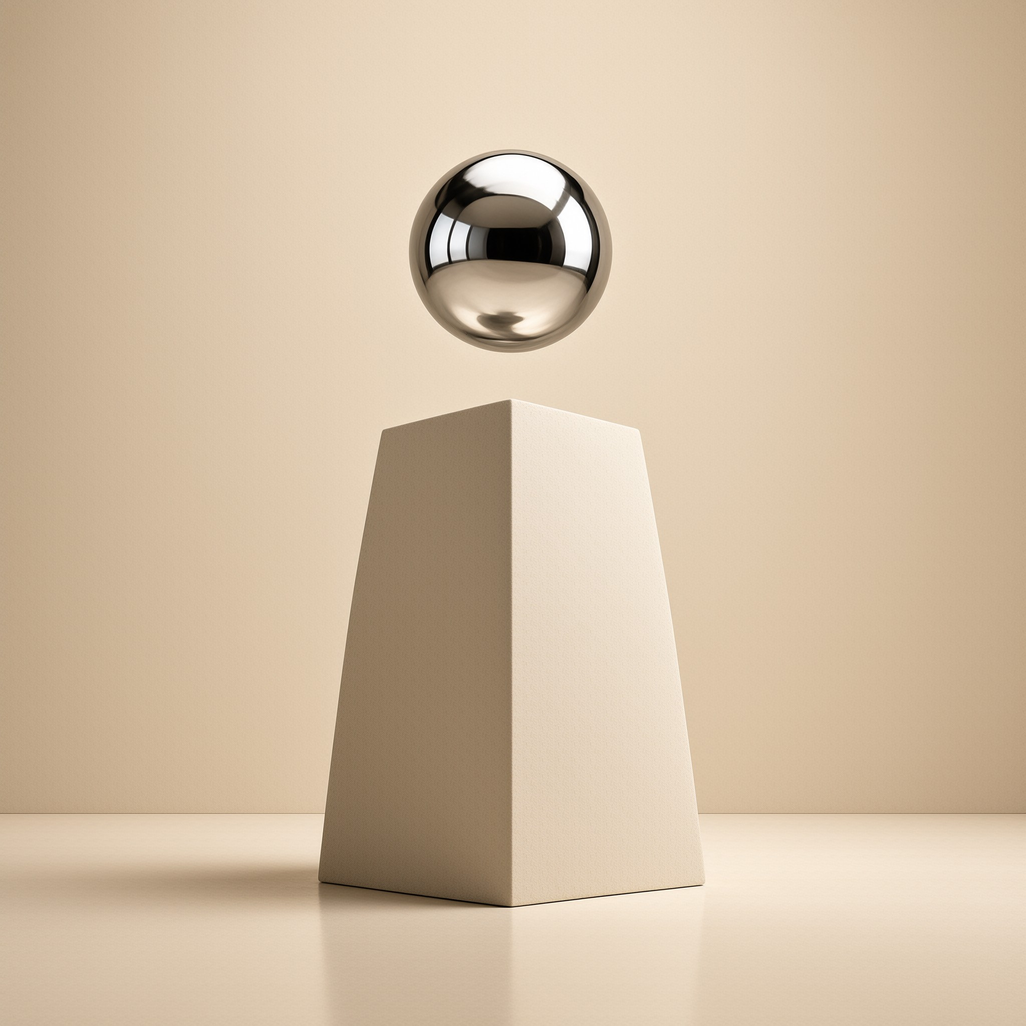 Floating Silver Sphere