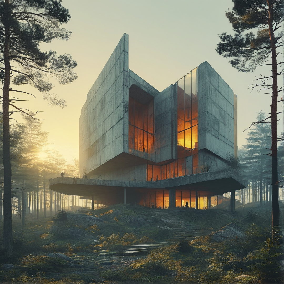 Brutalist Forest Villa