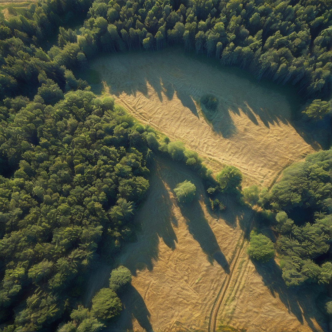 Aerial Harvested Field