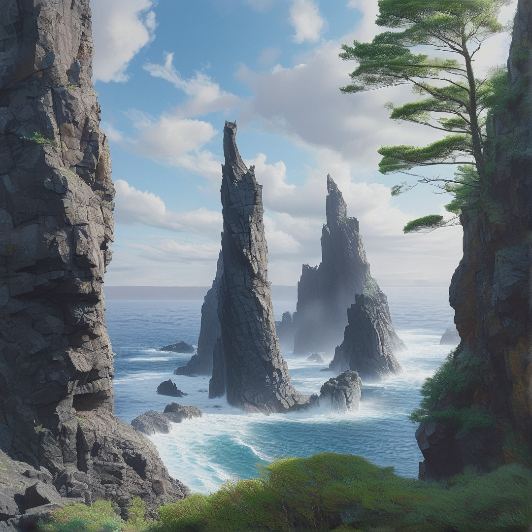 Dramatic Coastal Sea Stacks