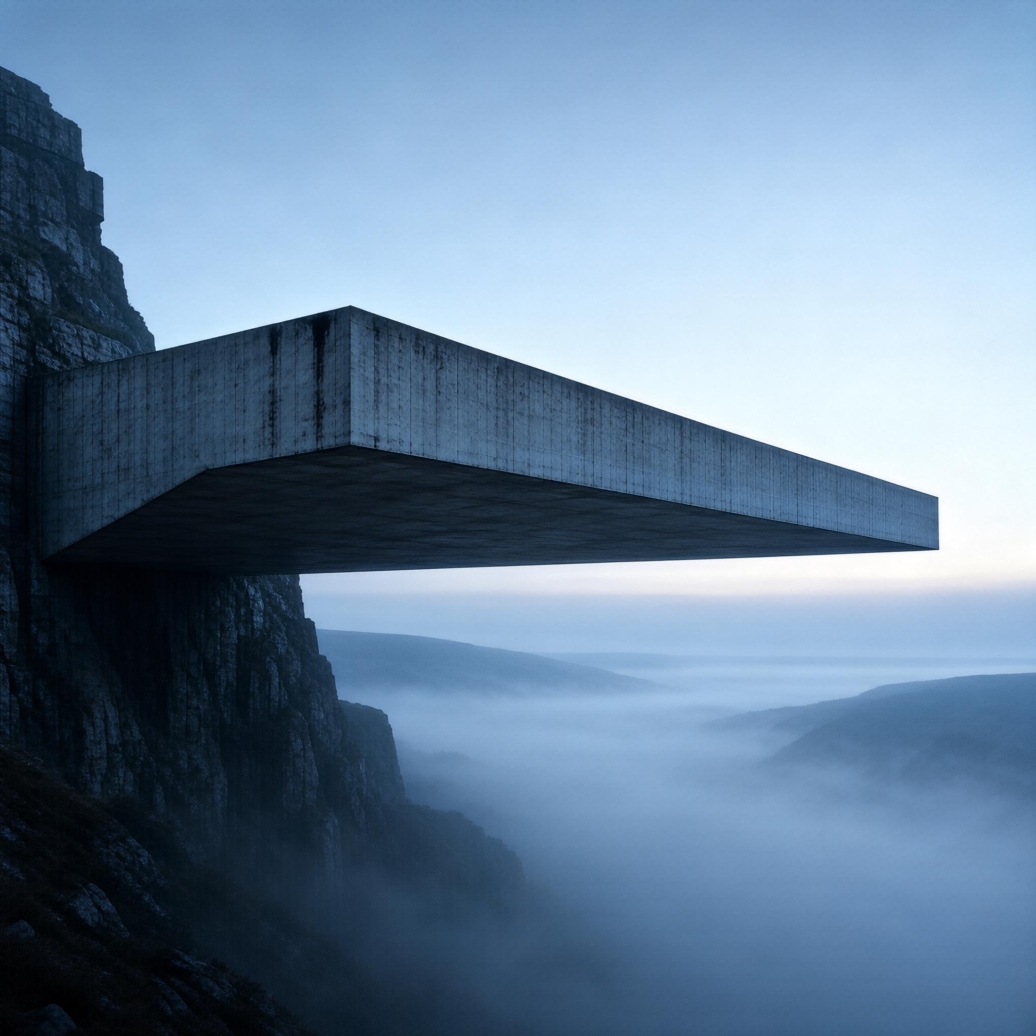 Cantilevered Cliff Structure