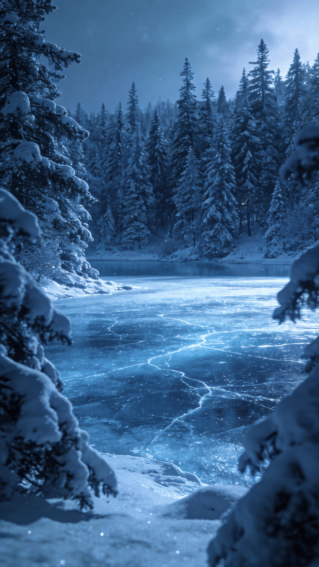 Winter Wonderland in Blue Hour Light