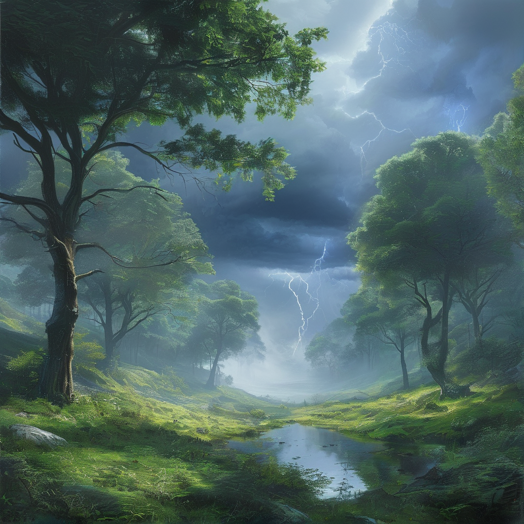 Stormy Forest Landscape