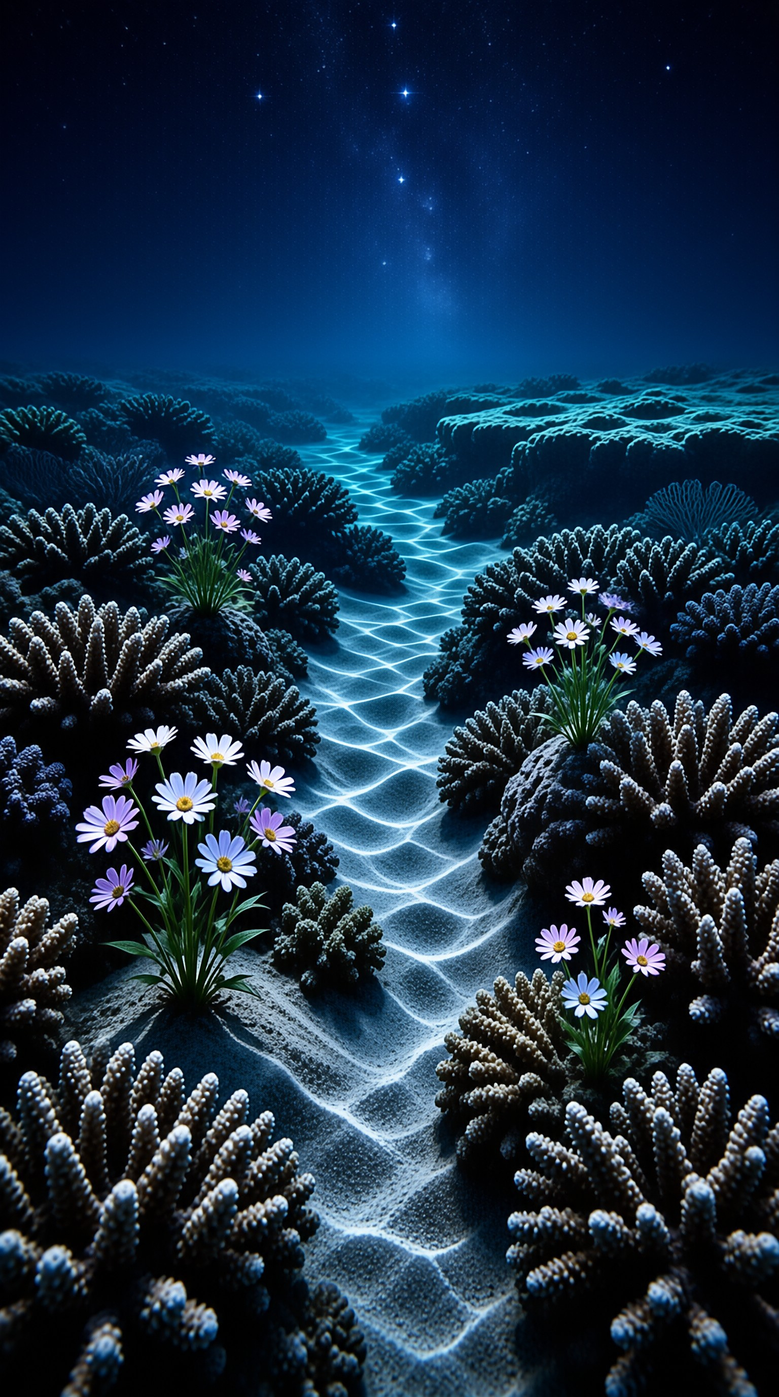 Surreal Underwater Daisies