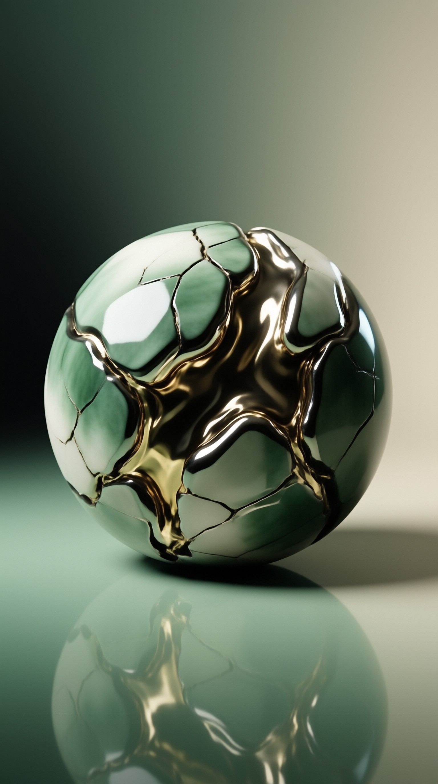 Golden Cracked Sphere