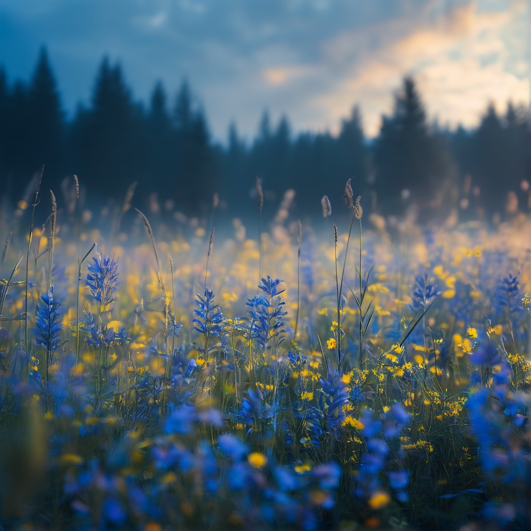 Wildflower Meadow at Twilight