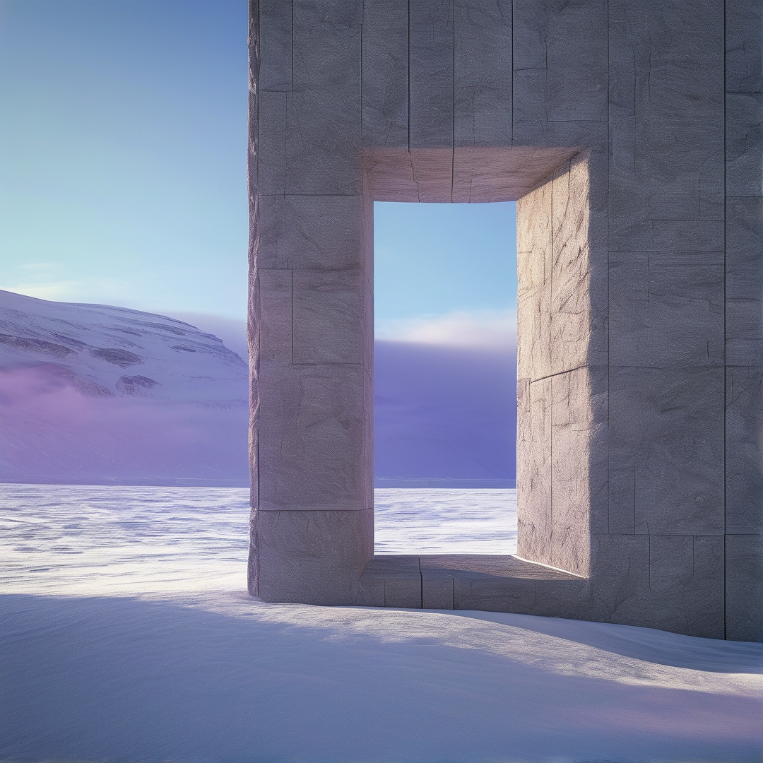 Stone Structure in Snow