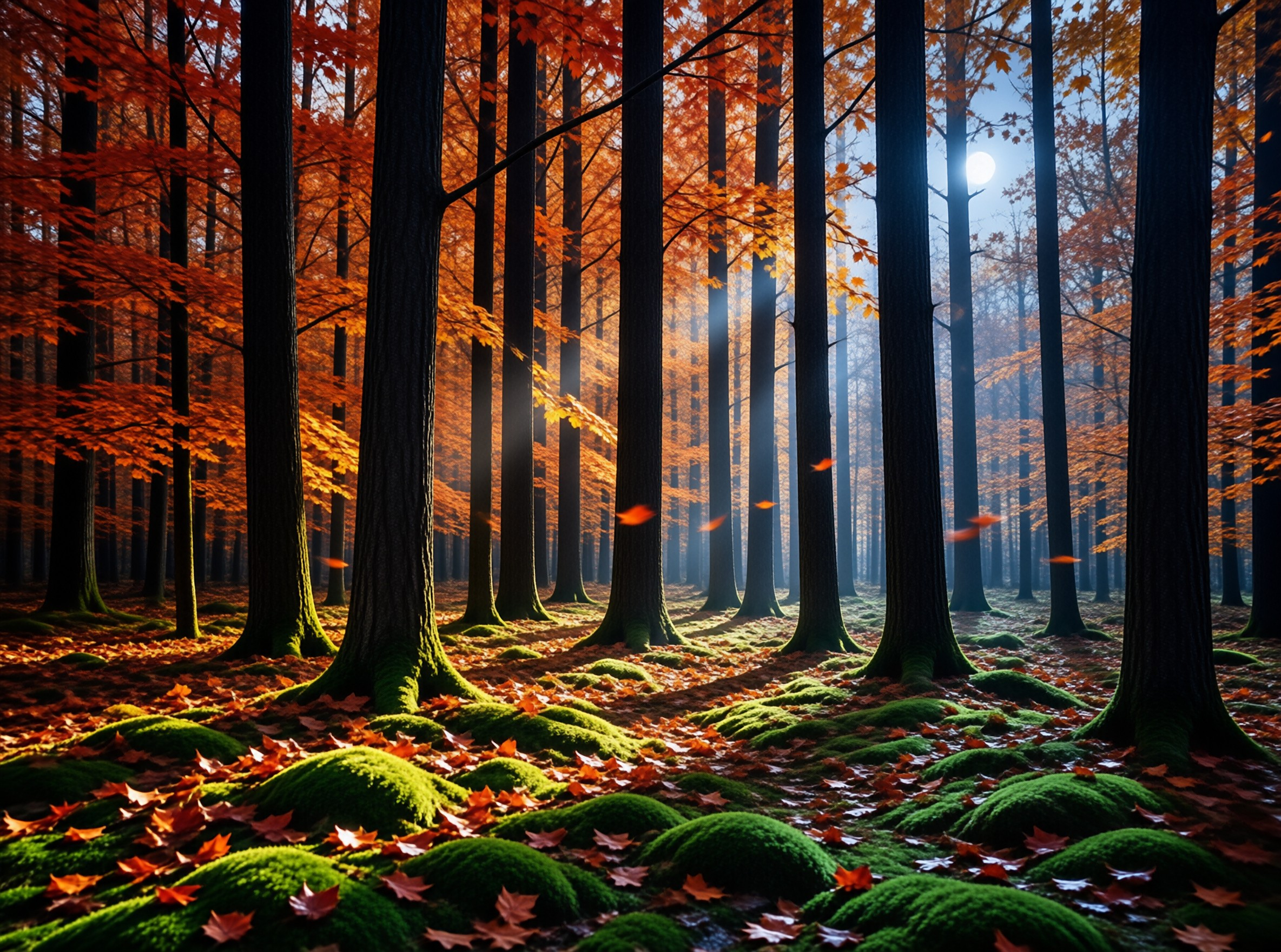 Misty Autumn Forest