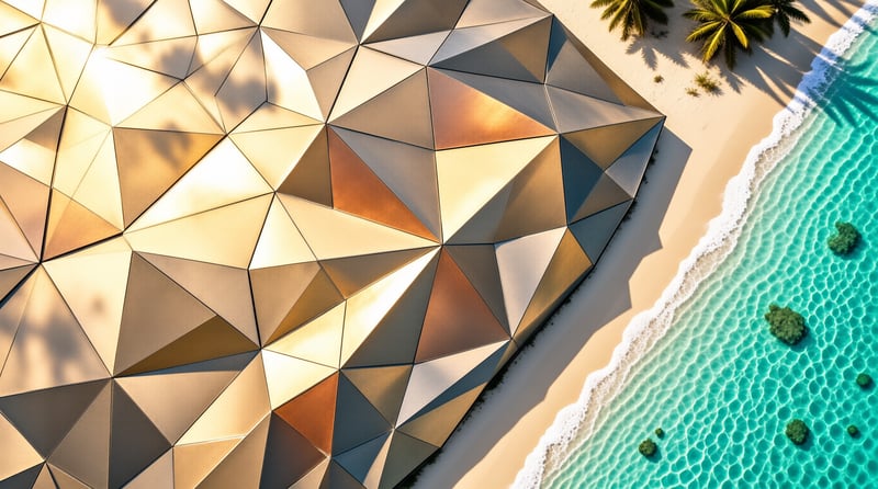 Geodesic Dome in Tropical Shoreline
