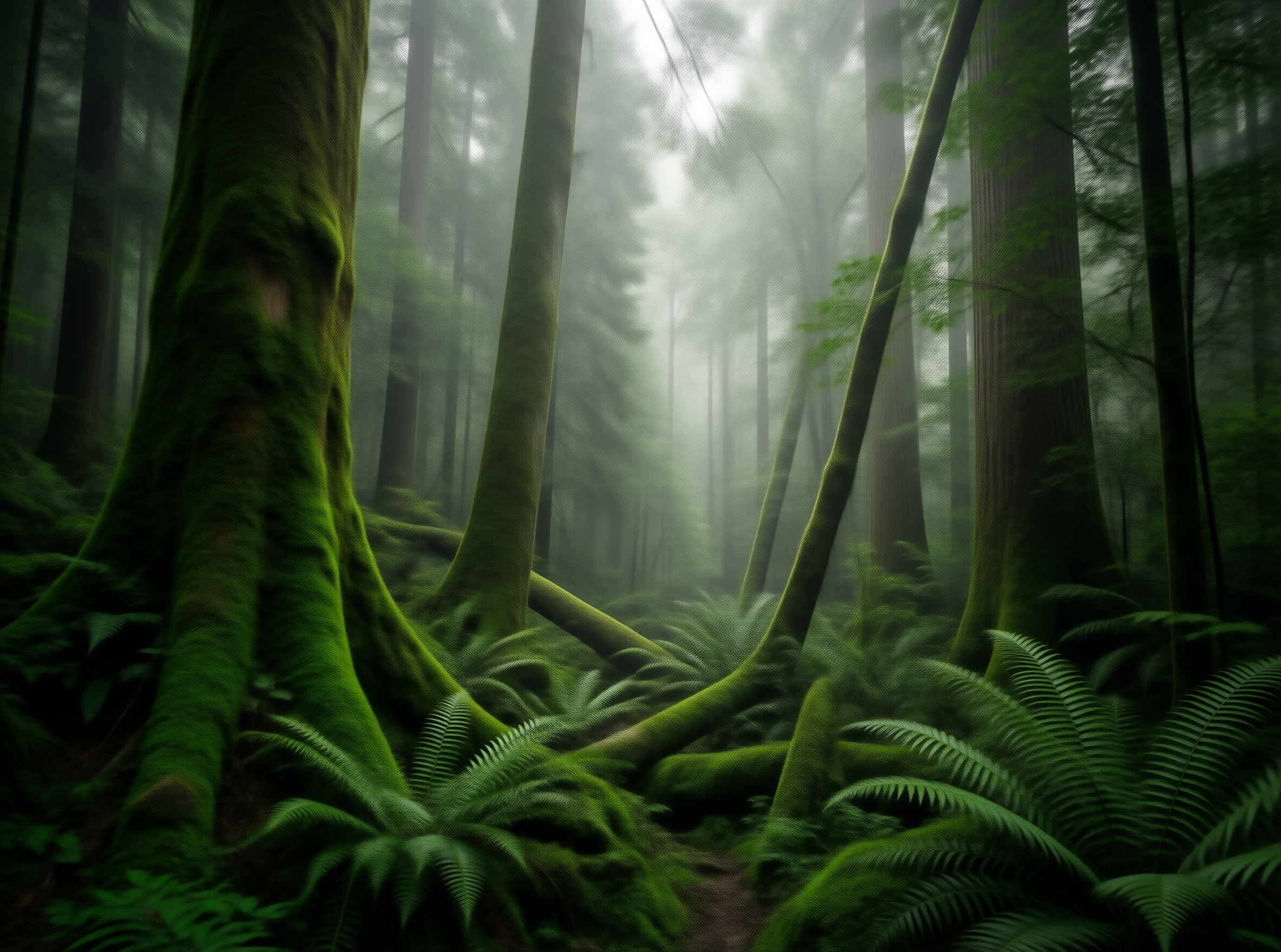 Misty Mossy Forest