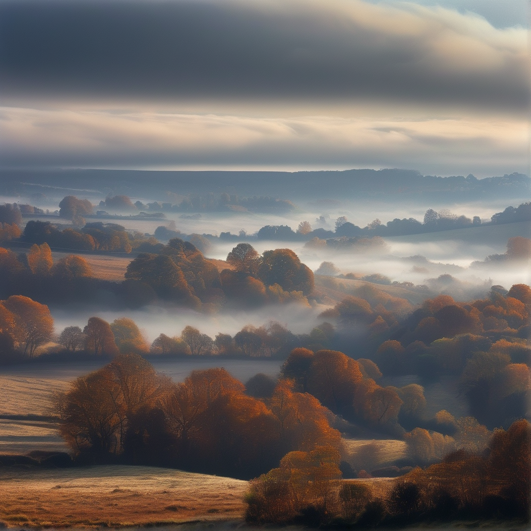 Autumn Misty Hills