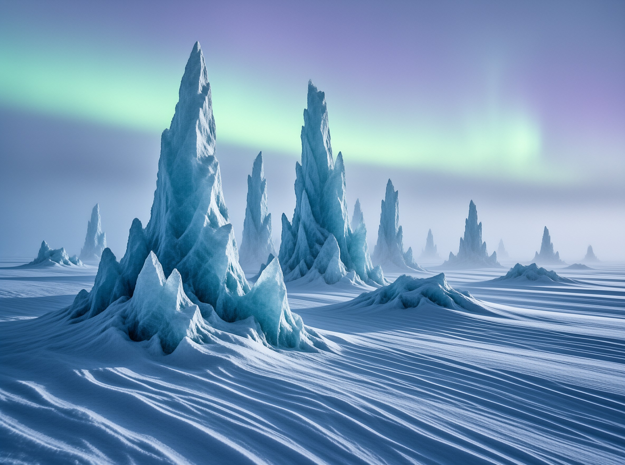 Ethereal Ice Spire Landscape