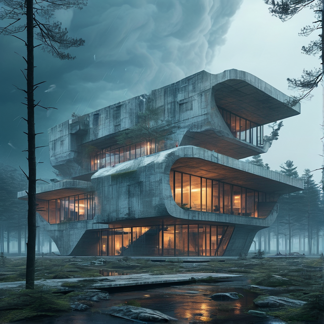 Brutalist Forest Dwelling