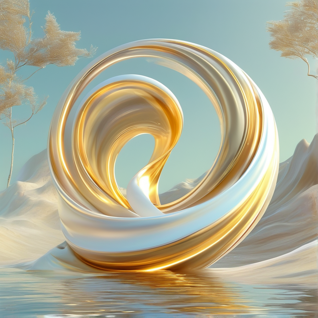 Surreal Sculpture in Dreamscape