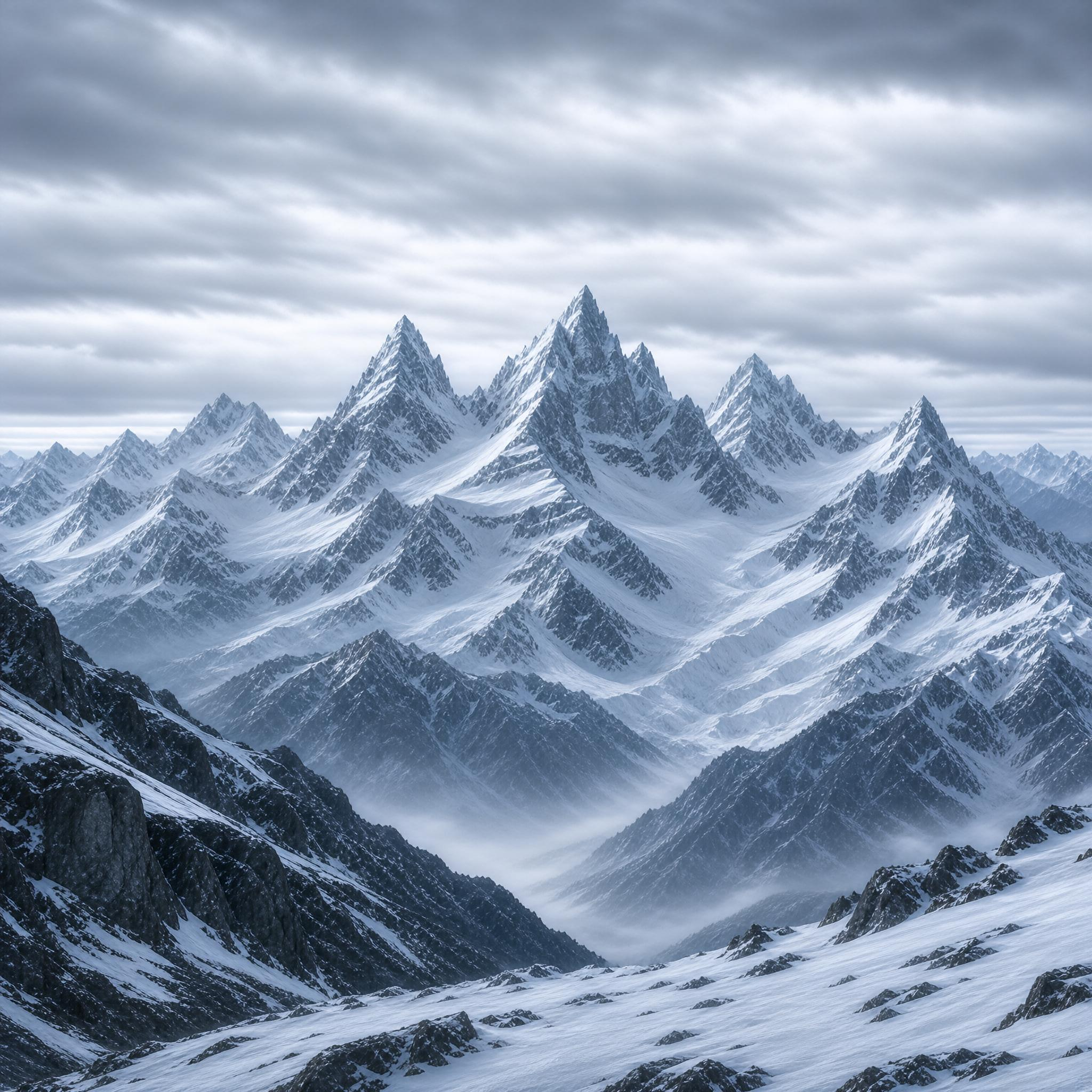 Snowy Alpine Peaks