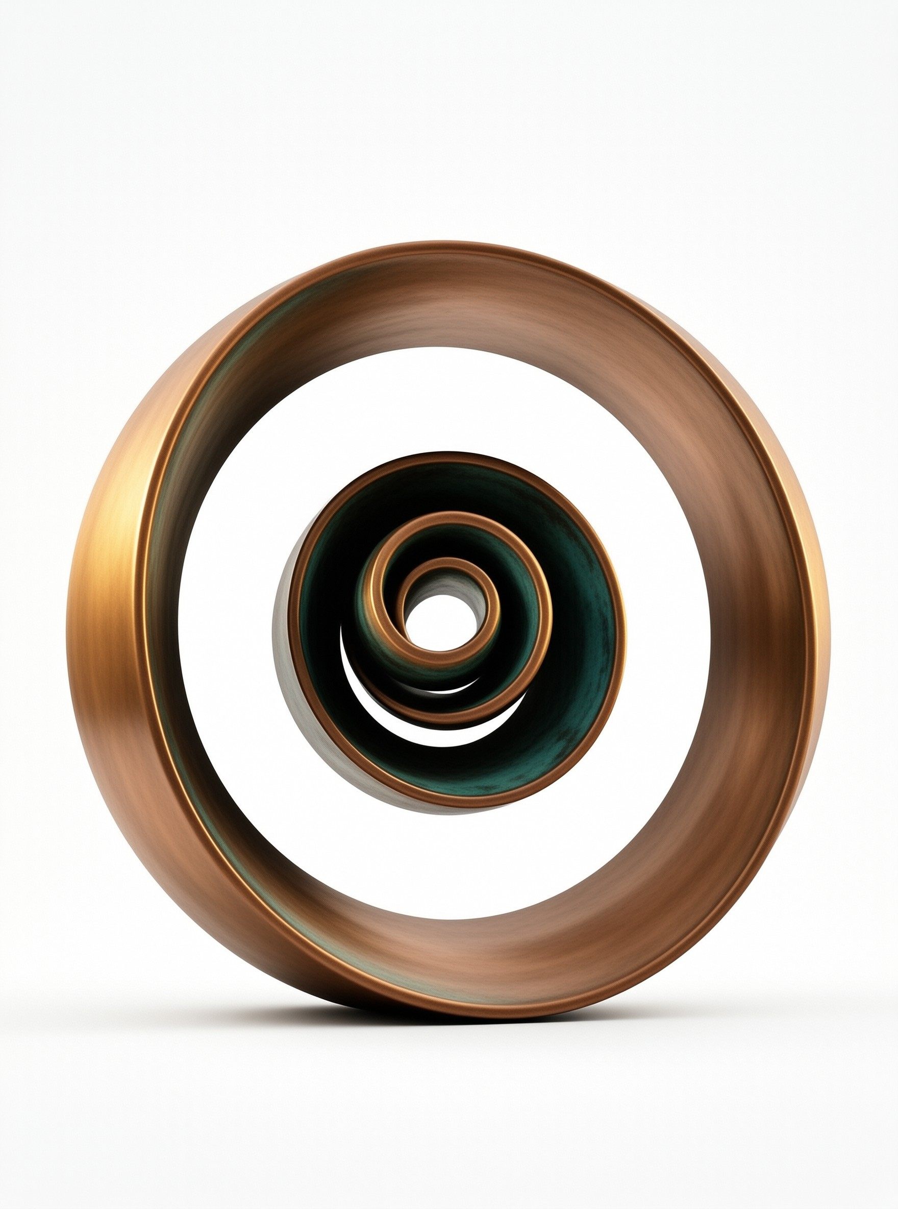 Metallic Spiral Ring Object